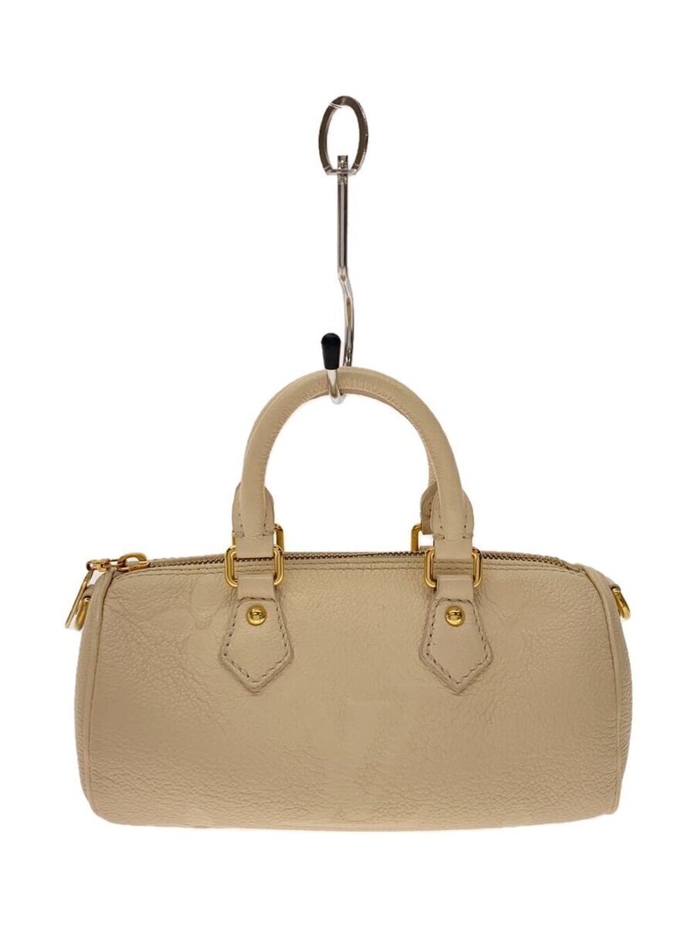 LOUIS VUITTON Paillon Handbag Leather Monogram Empreinte Cream LV